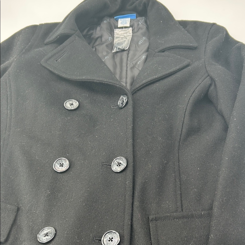 Women's Black Peacoat